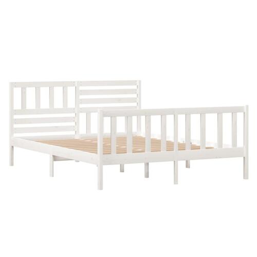 Sengeramme 120x190 cm Small Double massivt træ hvid