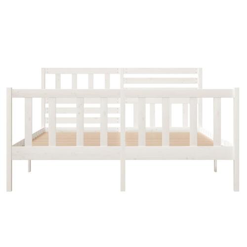 Sengeramme 120x190 cm Small Double massivt træ hvid