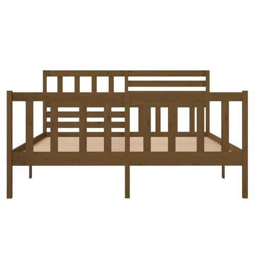 Sengeramme 120x190 cm Small Double massivt træ gyldenbrun