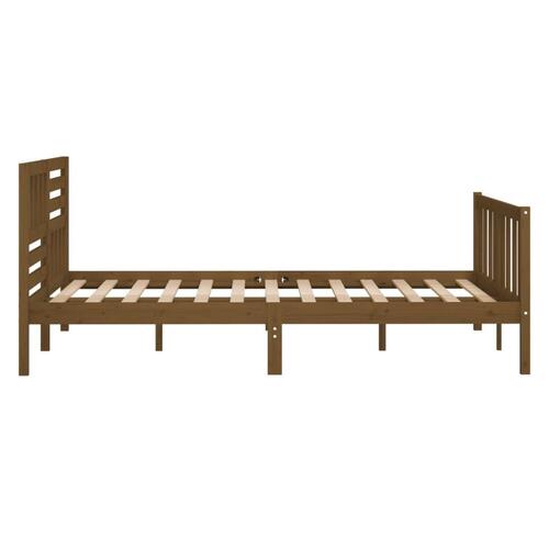 Sengeramme 120x190 cm Small Double massivt træ gyldenbrun