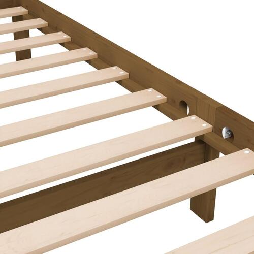 Sengeramme 120x190 cm Small Double massivt træ gyldenbrun