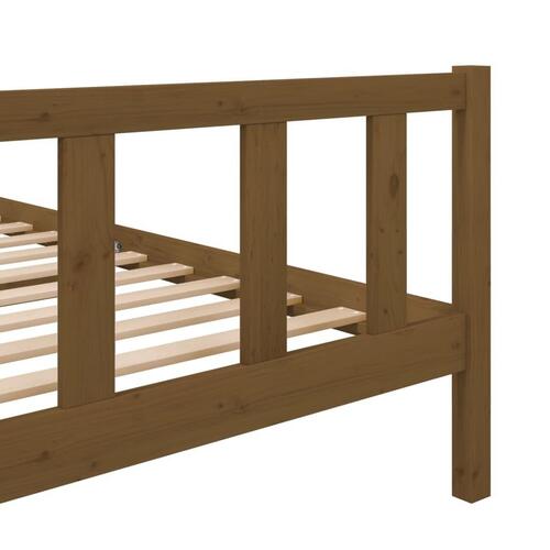 Sengeramme 120x190 cm Small Double massivt træ gyldenbrun