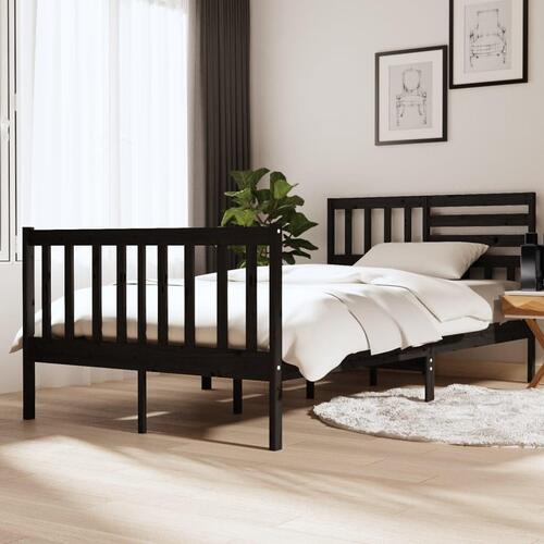 Sengeramme 120x190 cm Small Double massivt træ sort