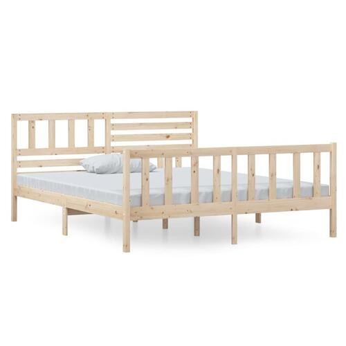 Sengeramme 135x190 cm dobbelt massivt træ