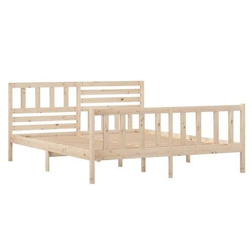 Sengeramme 135x190 cm dobbelt massivt træ