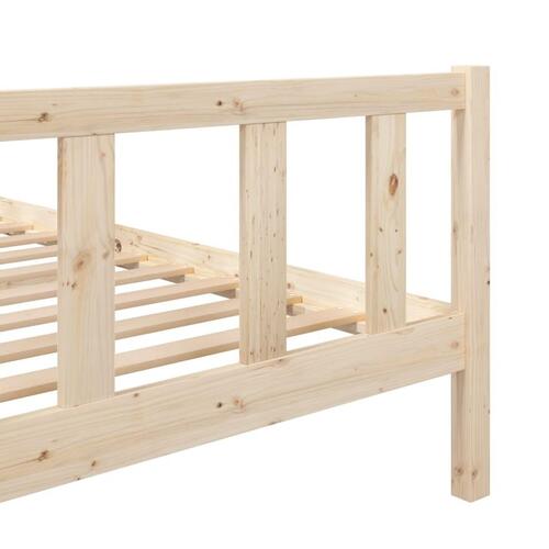 Sengeramme 135x190 cm dobbelt massivt træ