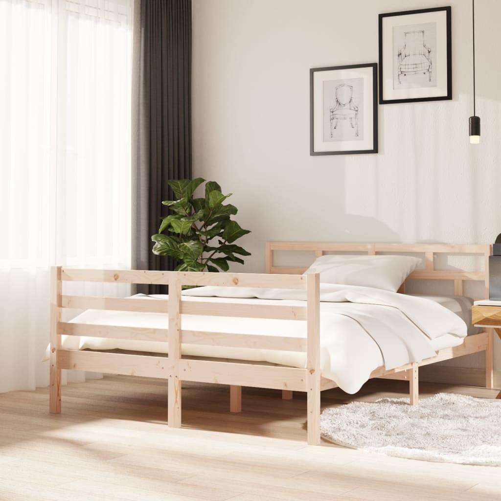 Sengeramme 140x190 cm massivt træ