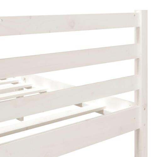 Sengeramme 140x190 cm massivt fyrretræ hvid