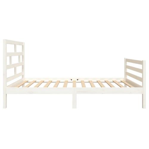 Sengeramme 90x200 cm massivt træ hvid