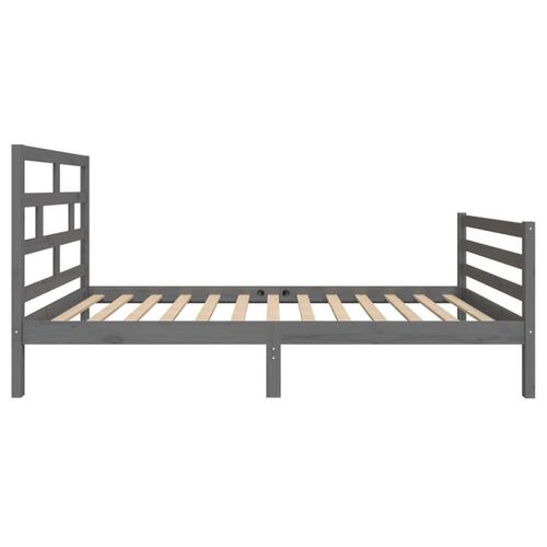 Sengeramme 90x200 cm massivt træ grå