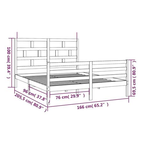 Sengeramme 160x200 cm massivt træ