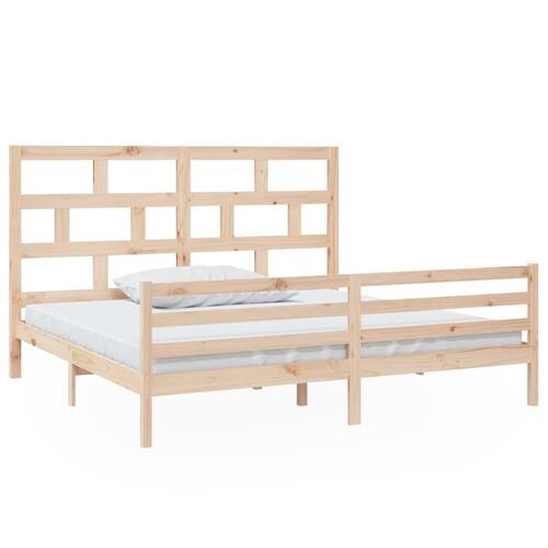 Sengeramme 200x200 cm massivt fyrretræ