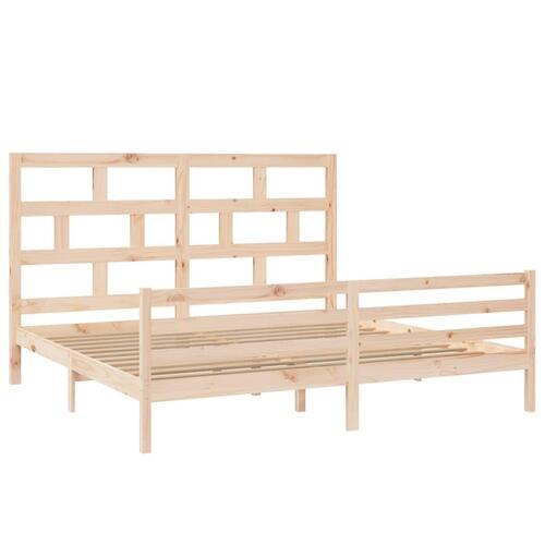Sengeramme 200x200 cm massivt fyrretræ