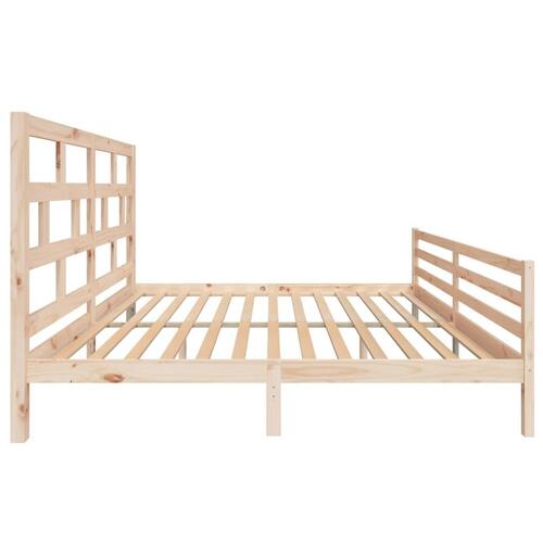 Sengeramme 200x200 cm massivt fyrretræ