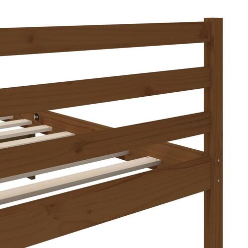 Sengeramme 200x200 cm massivt fyrretræ gyldenbrun