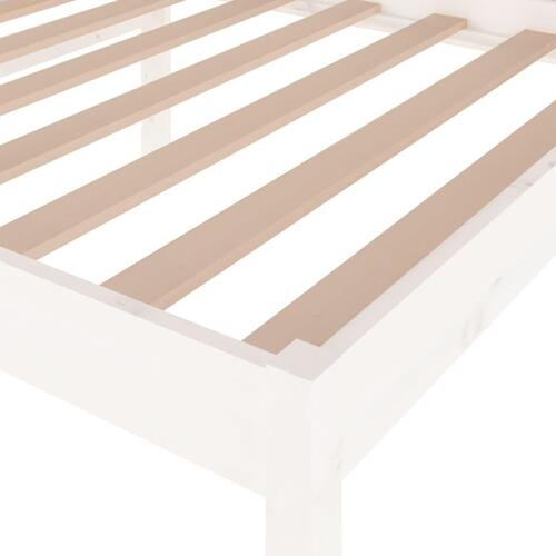 Seniorseng 75x190 cm enkeltseng massivt fyrretræ hvid