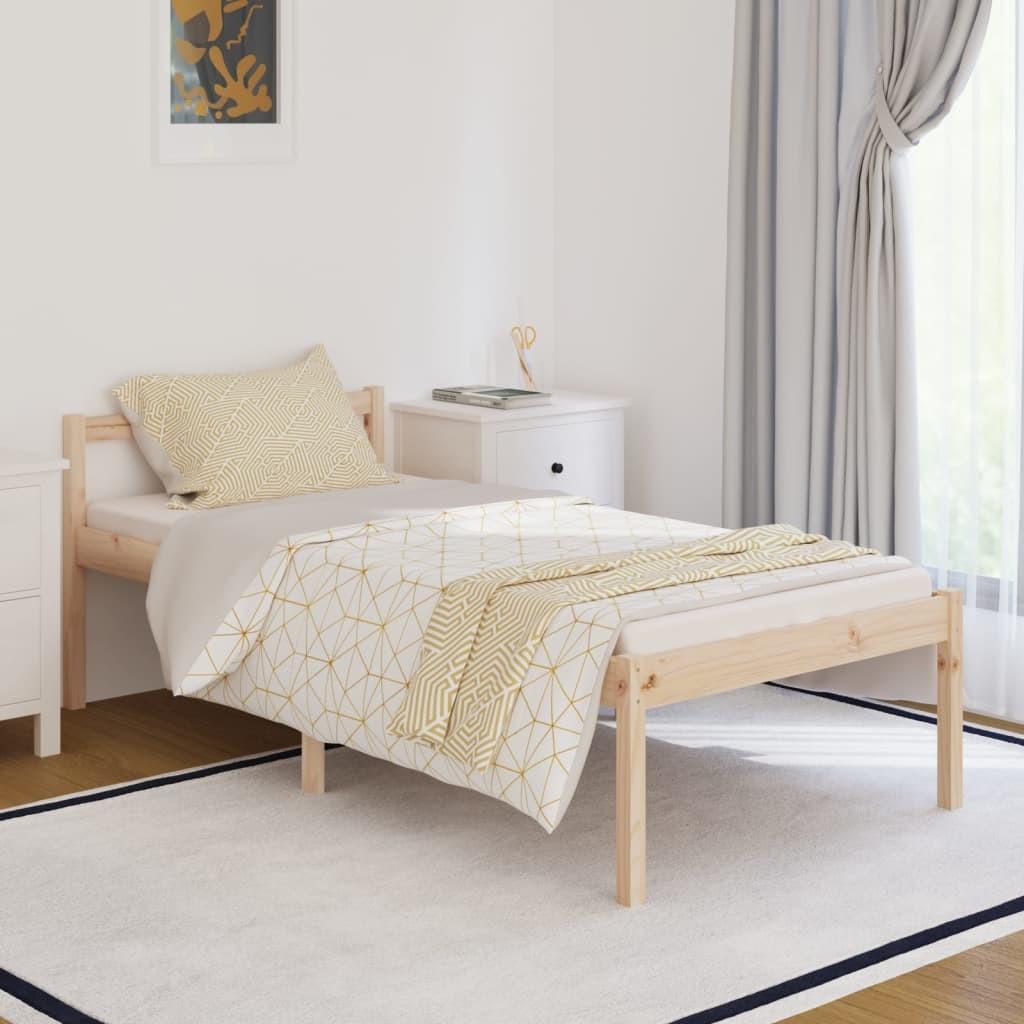 Seniorseng 90x190 cm enkeltseng massivt fyrretræ
