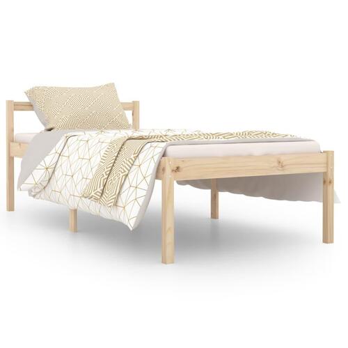 Seniorseng 90x190 cm enkeltseng massivt fyrretræ