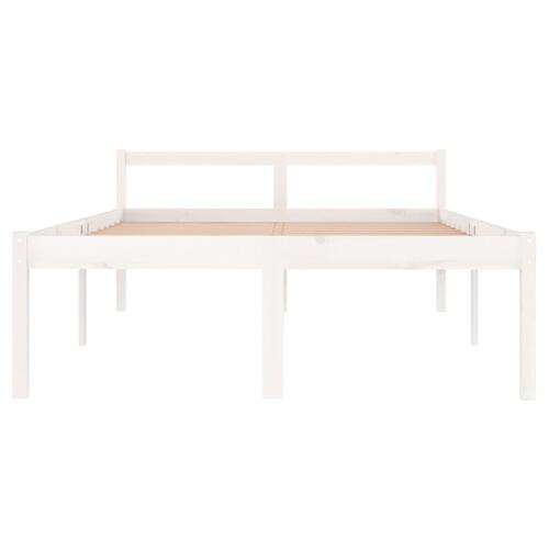 Seniorseng 140x190 cm massivt fyrretræ hvid