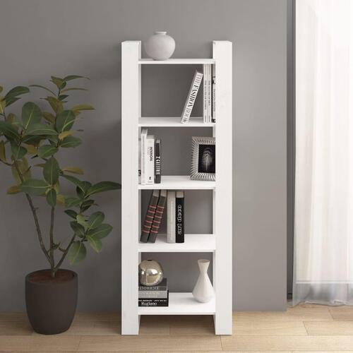 Bogreol/rumdeler 60x35x160 cm massivt træ hvid