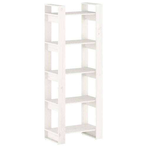 Bogreol/rumdeler 60x35x160 cm massivt træ hvid
