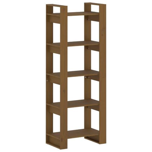 Bogreol/rumdeler 60x35x160 cm massivt træ gyldenbrun