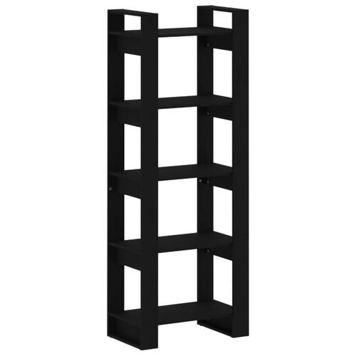 Bogreol/rumdeler 60x35x160 cm massivt træ sort