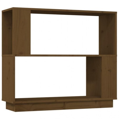 Bogreol/rumdeler 80×25×70 cm i massivt fyrretræ - gyldenbrun