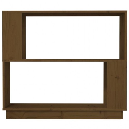 Bogreol/rumdeler 80×25×70 cm i massivt fyrretræ - gyldenbrun