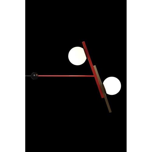 Loftslampe Rød Sort Gylden Hvid (64 x 20 x 120 cm)