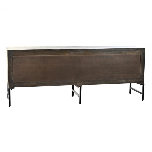 Skænk - brun spanskrør og mangotræ, 155 × 40 × 61,5 cm