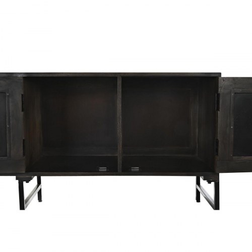 Skænk - brun spanskrør og mangotræ, 155 × 40 × 61,5 cm