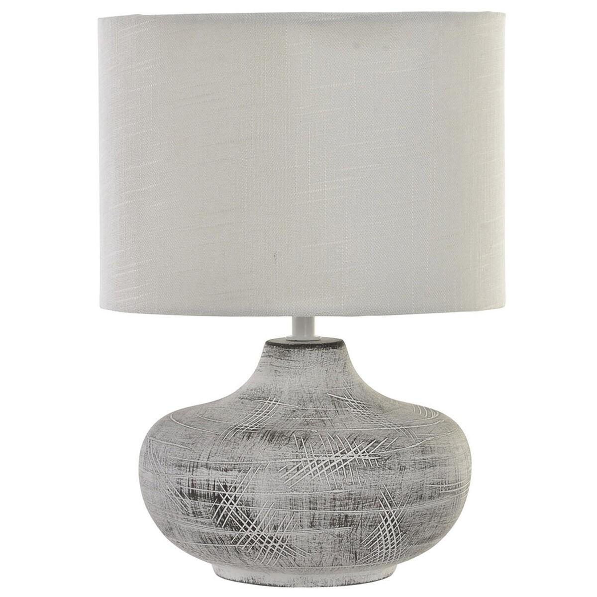 Bordlampe 40W Grå Hvid 230 V 40 W (2 enheder) (22 x 22 x 31 cm)
