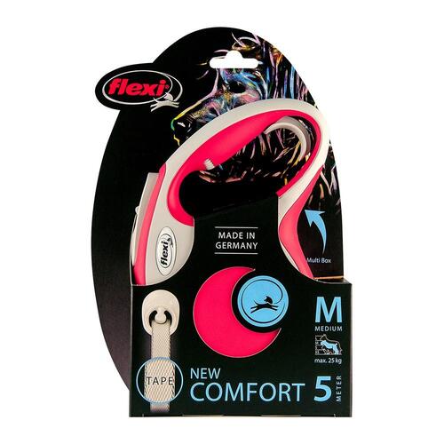 Hundesnor Flexi NEW COMFORT 5 m Rød Størrelse S