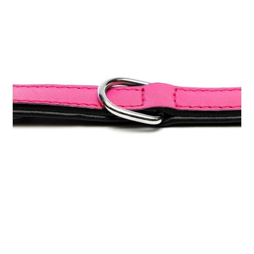 Gloria hundehalsbånd med puder - fuchsia, 50 à 2,5 cm