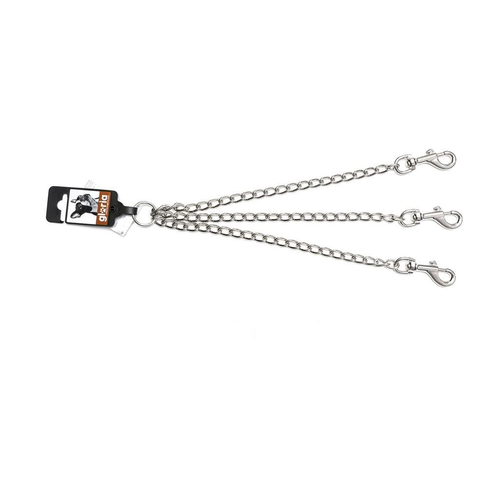 Gloria splitter til hundesnor - 3-vejs, stål 3 mm x 38 cm