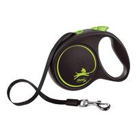 Hundesnor Flexi BLACK DESIGN 5 m Størrelse S Grøn