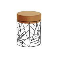 Fodstøtte Sort Metal Polyester Terrakotta (33 x 33 x 42 cm)