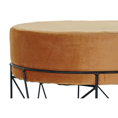 Fodstøtte Sort Metal Polyester Terrakotta (33 x 33 x 42 cm)