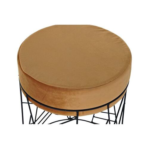 Fodstøtte Sort Metal Polyester Terrakotta (33 x 33 x 42 cm)