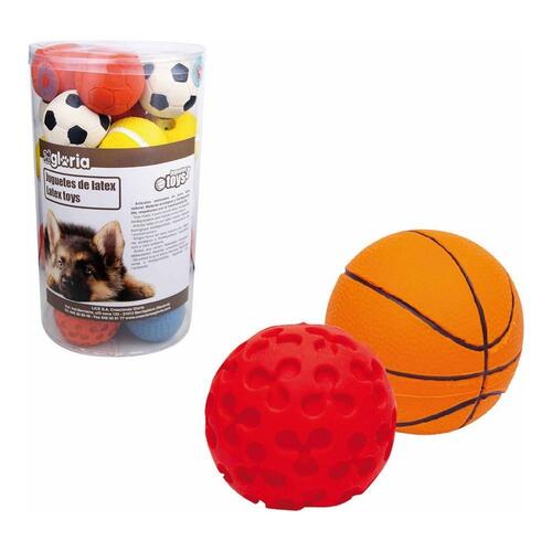 Legetøj til hunde Gloria Sport Bold Latex (18 stk)