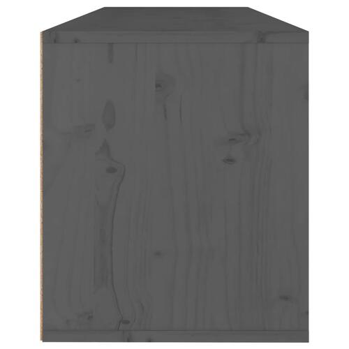 Vægskab 100x30x35 cm massivt fyrretræ grå
