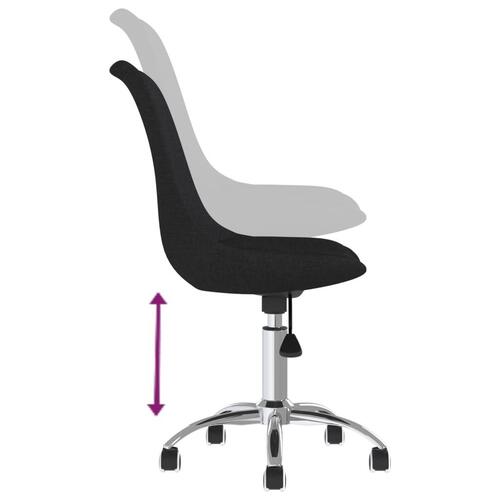 Drejelige spisebordsstole 4 stk. stof sort
