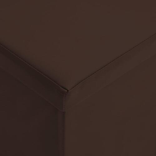 Foldbar opbevaringsbænk PVC brun
