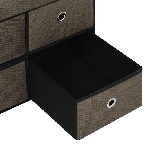 Foldbar opbevaringsbænk 76x38x38 cm kunstlærred brun