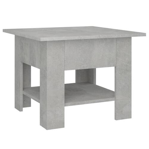 Sofabord 55x55x42 cm konstrueret træ betongrå