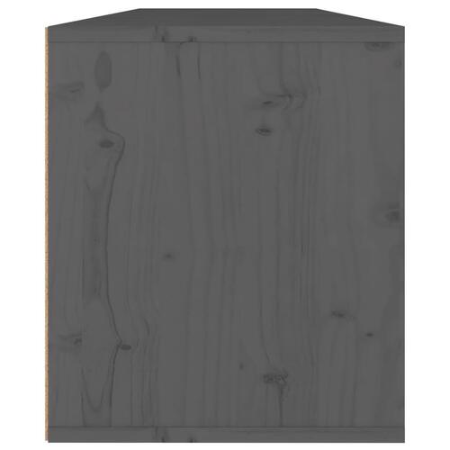 Vægskabe 2 stk. 60x30x35 cm massivt fyrretræ grå