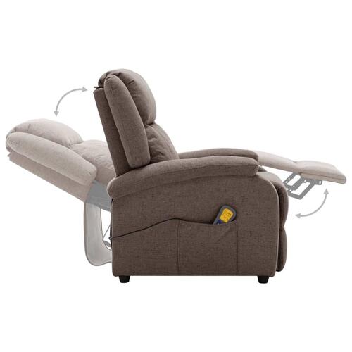 Massagestol stof gråbrun