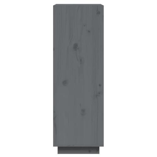 Bogreol/rumdeler 60x35x103 cm massivt fyrretræ grå