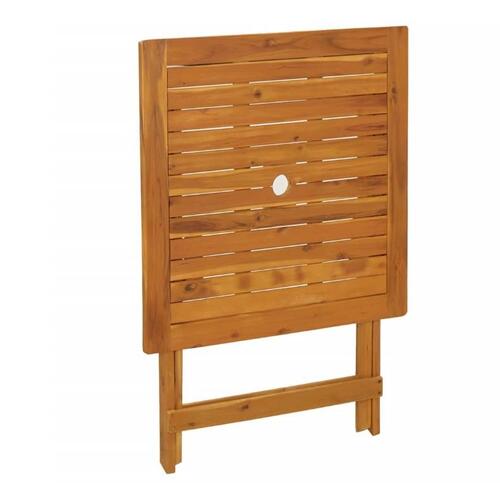 Foldbart havebord 70 x 70 x 75 cm massivt akacietræ